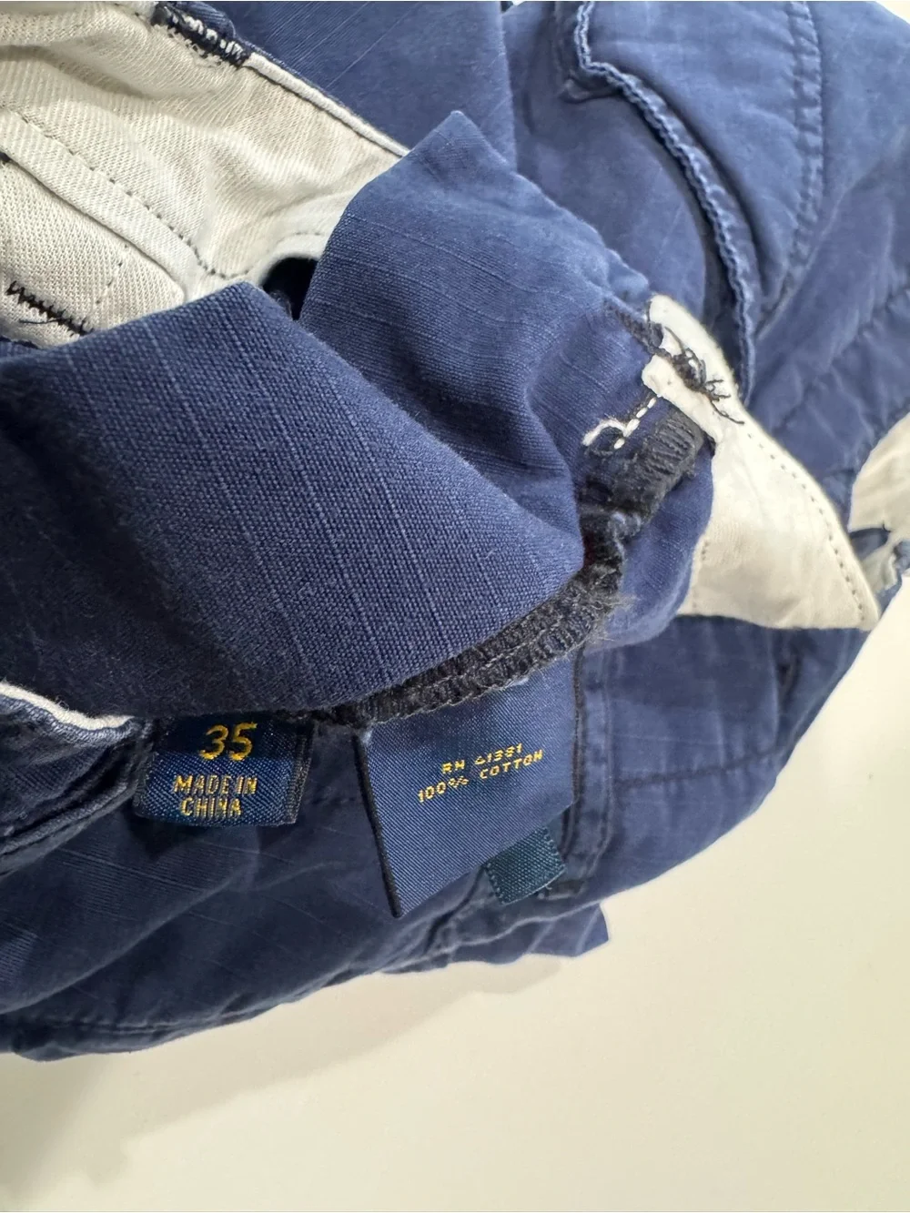 Polo by Ralph Lauren Navy Cargo Shorts with Zip Pocket
